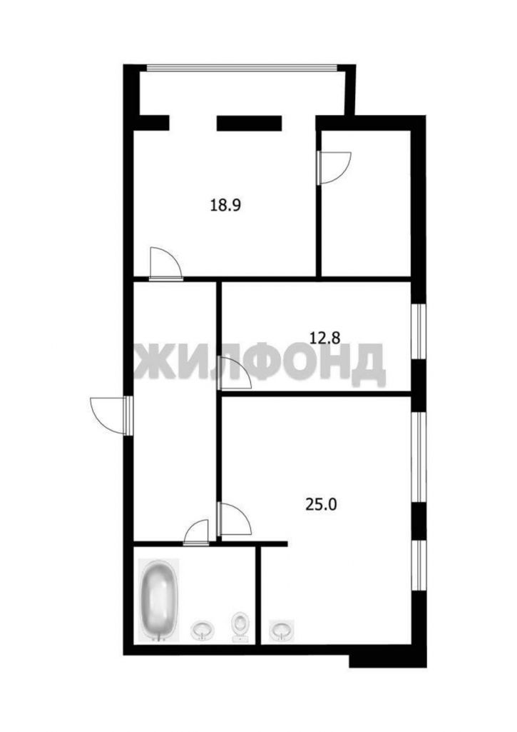 3-комн квартира Киевская улица, д.96