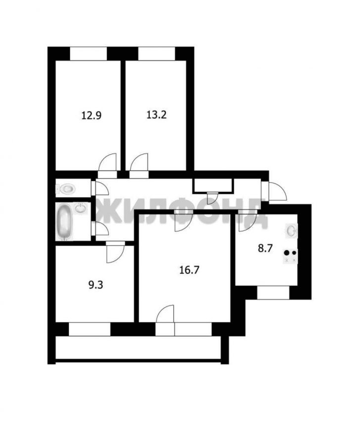 4-комн квартира Мокрушина улица, д.24