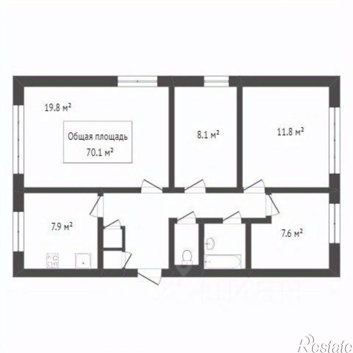 4-комн квартира Дербышевский переулок, 15,  д. 15