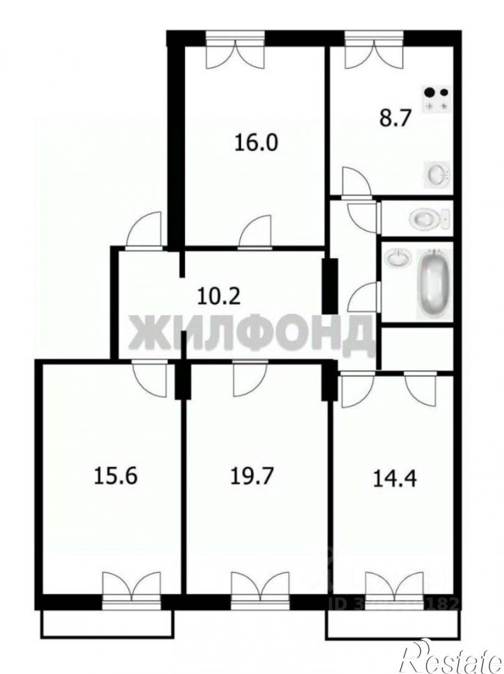 4-комн квартира проспект Кирова, 59,  д. 59