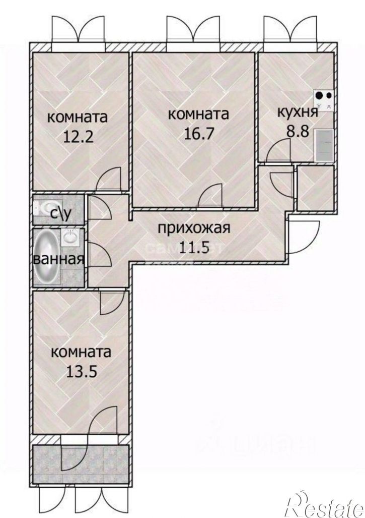 3-комн квартира ул Междугородная, 24,  д. 24
