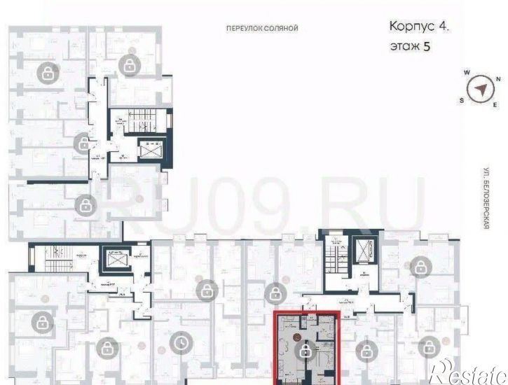 2-комн квартира в новом доме Белозёрская улица, 9с1,  д. 9с1