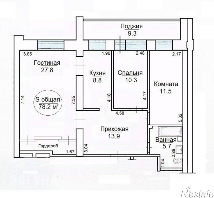3-комн квартира улица Степана Разина, 19,  д. 19