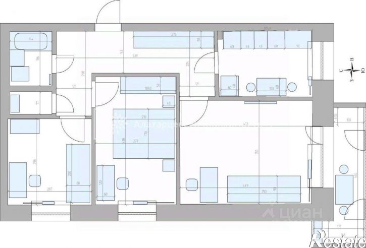 3-комн квартира улица Белинского, 28/1,  д. 28/1