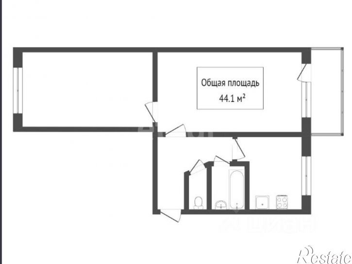 2-комн квартира Профсоюзная улица, 31,  д. 31