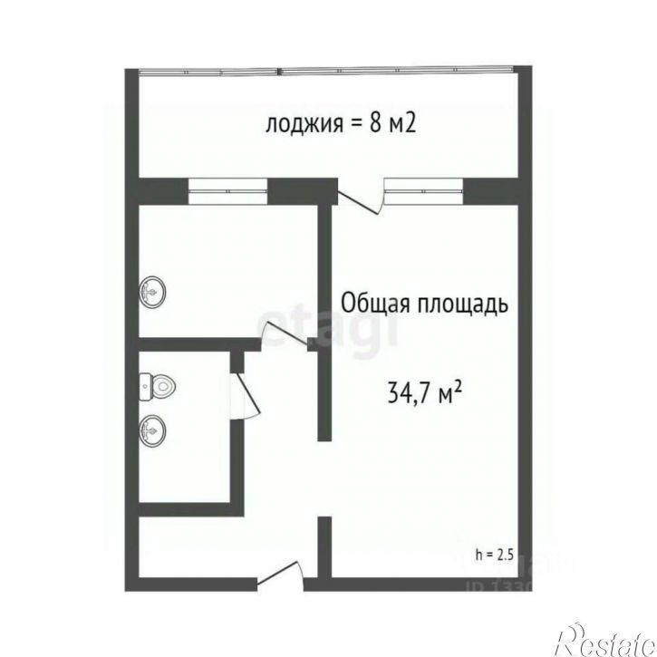 1-комн квартира ул Береговая, 21,  д. 21
