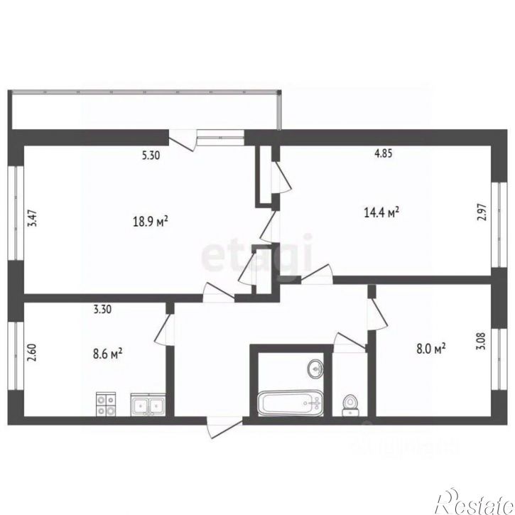 3-комн квартира ул Карла Ильмера, 15,  д. 15