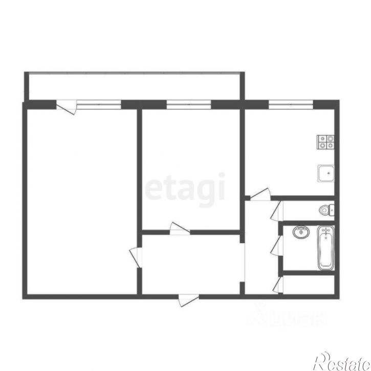 2-комн квартира проспект Мира, 27,  д. 27