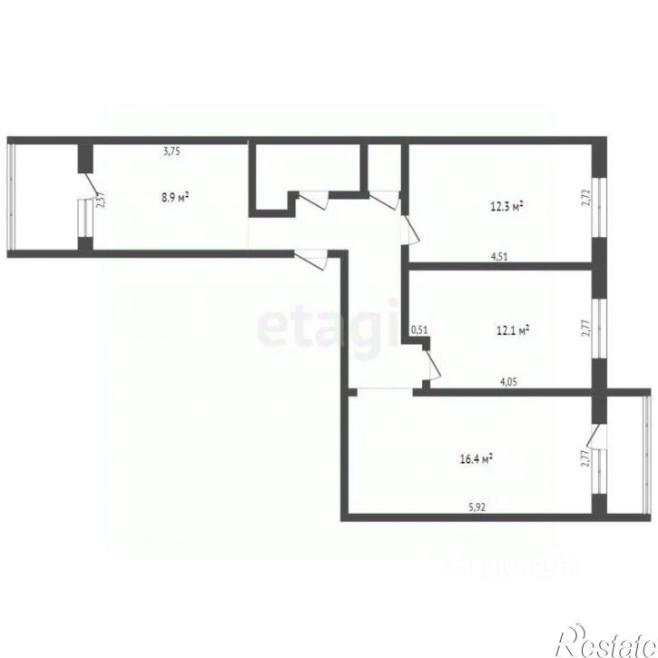 3-комн квартира ул Смирнова, 48г,  д. 48г