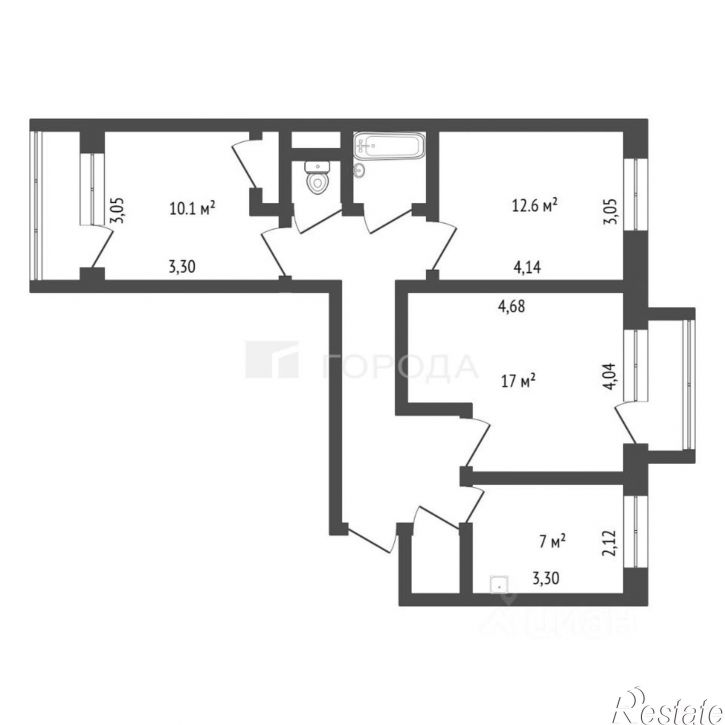 3-комн квартира ул Ференца Мюнниха, 22,  д. 22