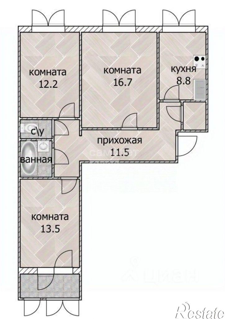 3-комн квартира Междугородная улица, 24,  д. 24