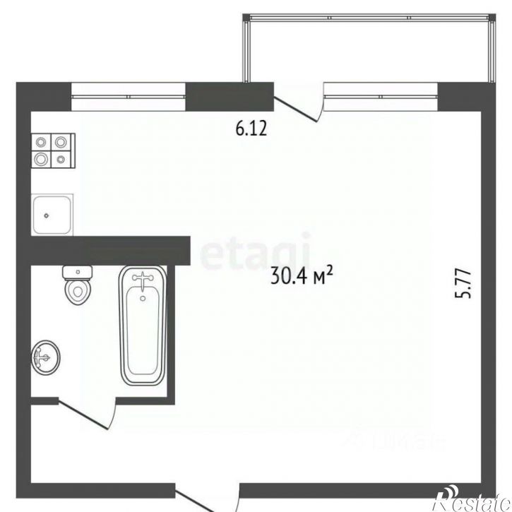 1-комн квартира пр-кт Мира, 19,  д. 19