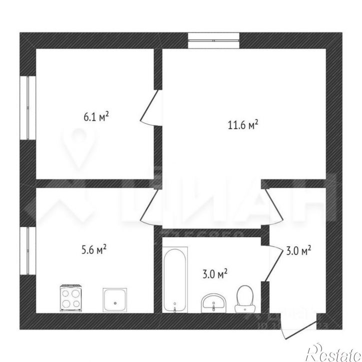 2-комн квартира улица Мокрушина, 3,  д. 3