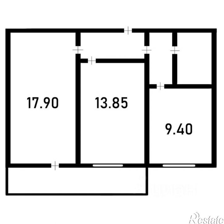 2-комн квартира Ленская улица, 57,  д. 57