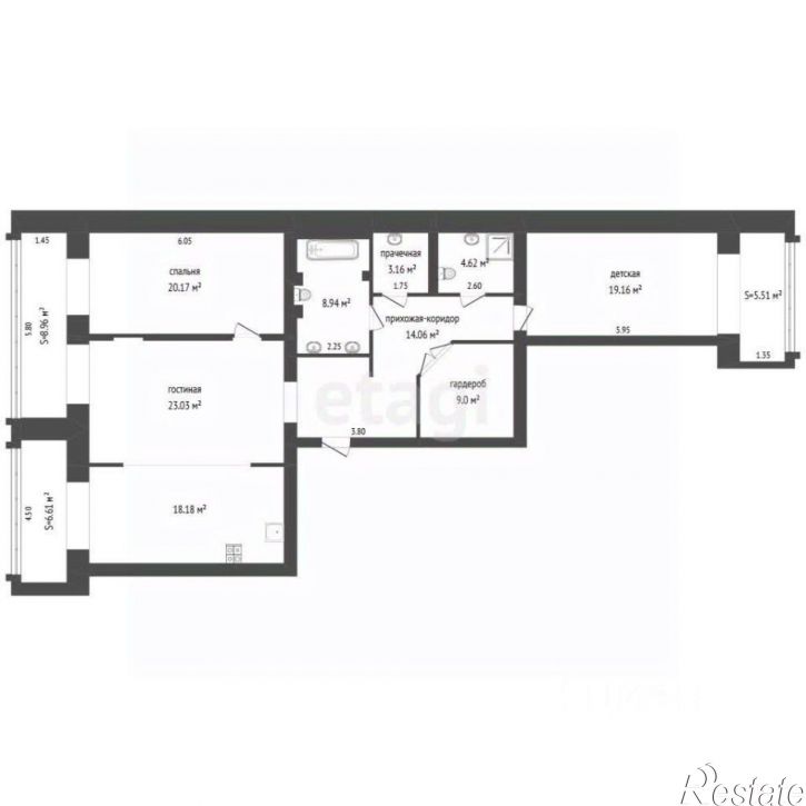 3-комн квартира Нечевский переулок, 21/1,  д. 21/1
