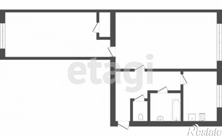 2-комн квартира Асиновская улица, 9А,  д. 9А