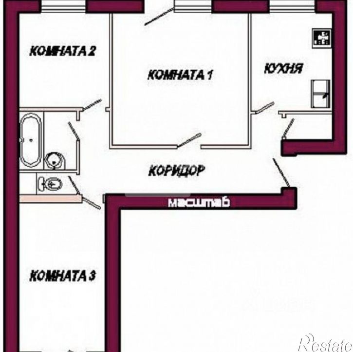 3-комн квартира пр-кт Мира, 31,  д. 31