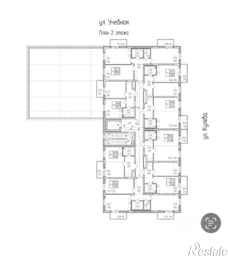 1-комн квартира в новом доме ул Кулева, 23 1,  д. 23 1,  к. 1