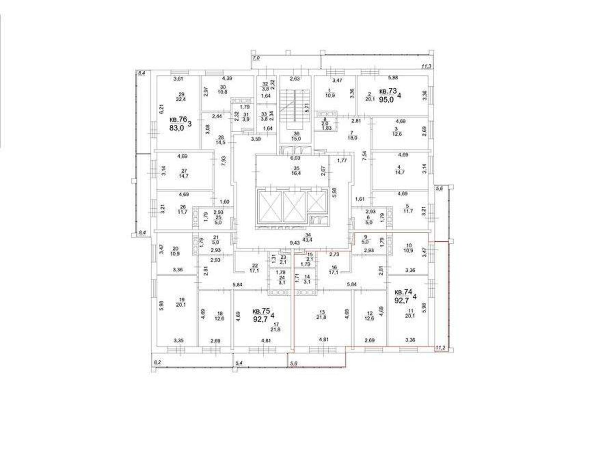 Купить квартиру за 11 501 100 рублей на Московский тракт, д.107в