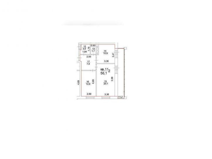 2-комн квартира Московский тракт, д.107в
