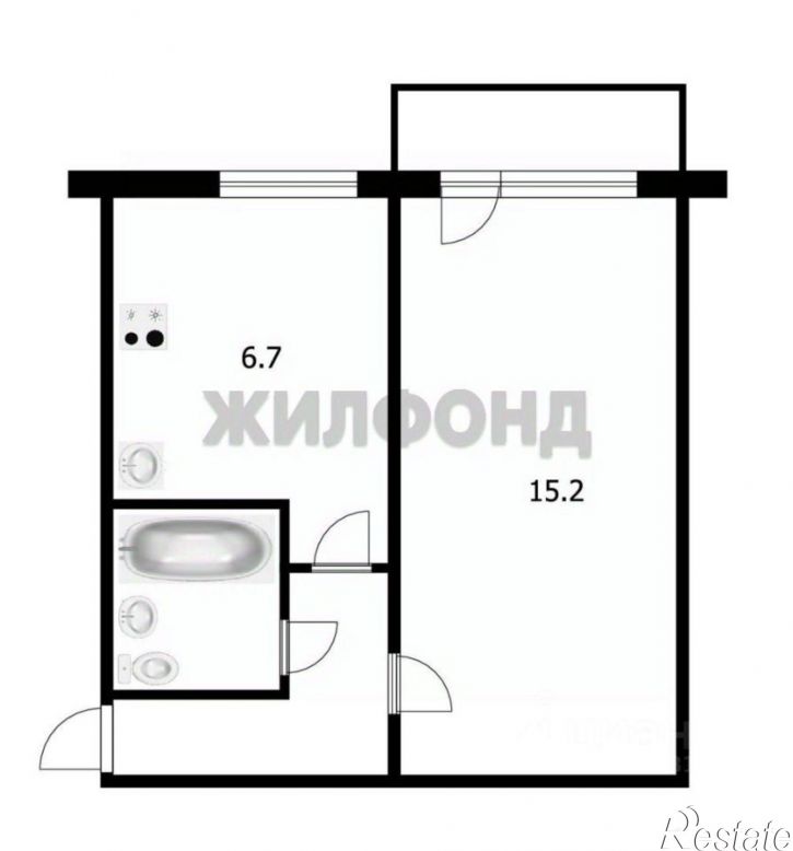1-комн квартира улица Говорова, 36А,  д. 36А