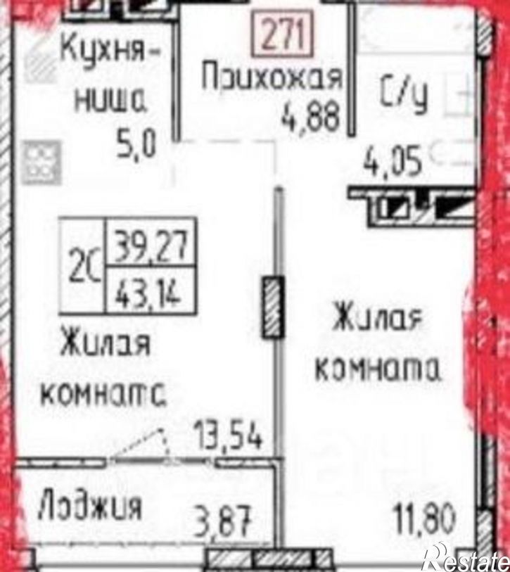 2-комн квартира в новом доме Бердская улица, 14/2,  д. 14/2