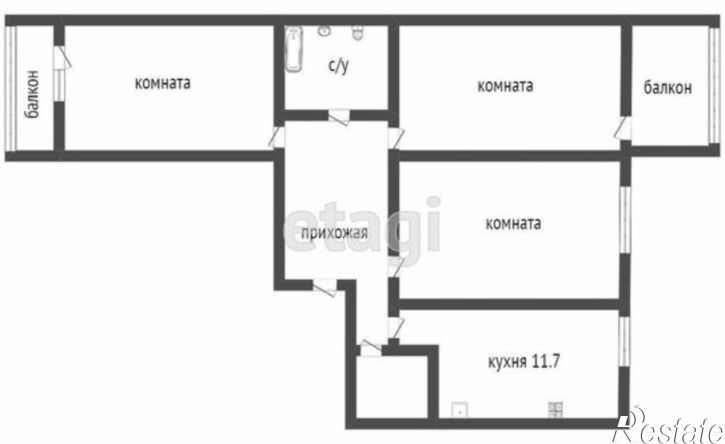 3-комн квартира ул Розы Люксембург, 103,  д. 103