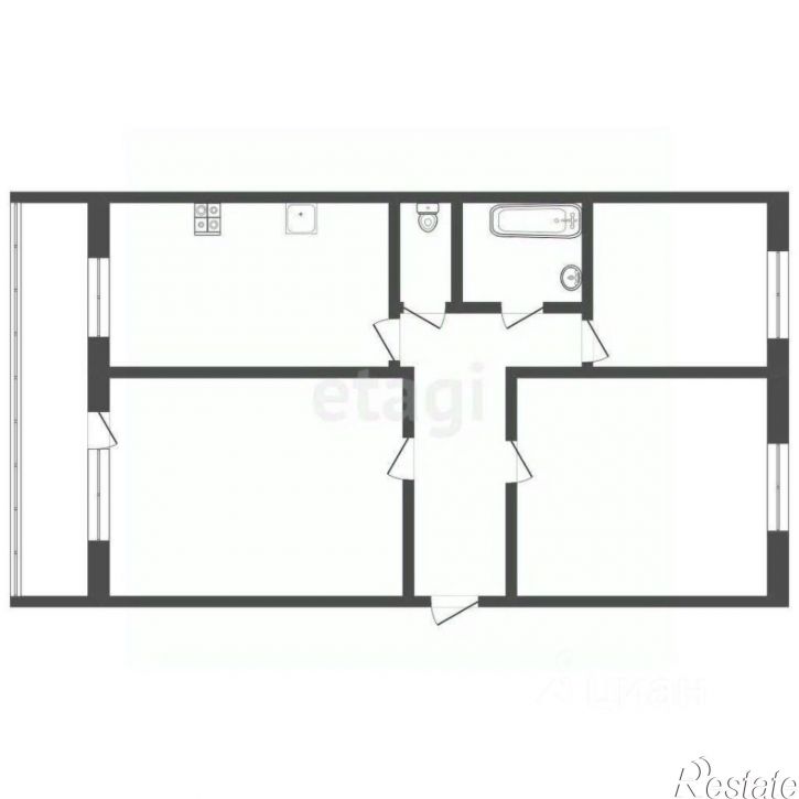3-комн квартира улица Белинского, 31/2,  д. 31/2