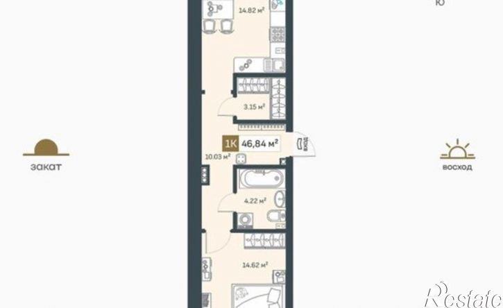 1-комн квартира в новом доме ул Лебедева, 5/8,  д. 5/8