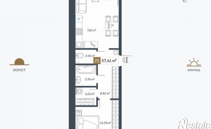 2-комн квартира в новом доме ул Лебедева, 5/8,  д. 5/8