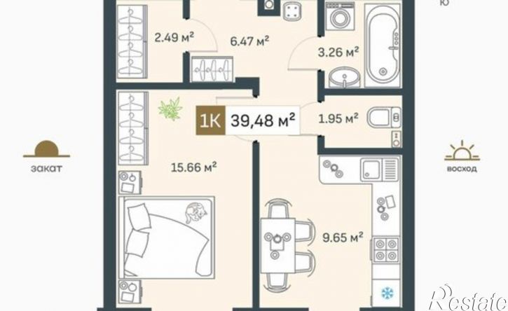 1-комн квартира в новом доме ул Лебедева, 5/8,  д. 5/8