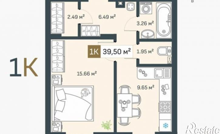 1-комн квартира в новом доме ул Лебедева, 5/8,  д. 5/8
