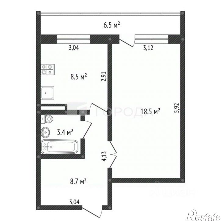 1-комн квартира ул Дизайнеров, 9а,  д. 9а