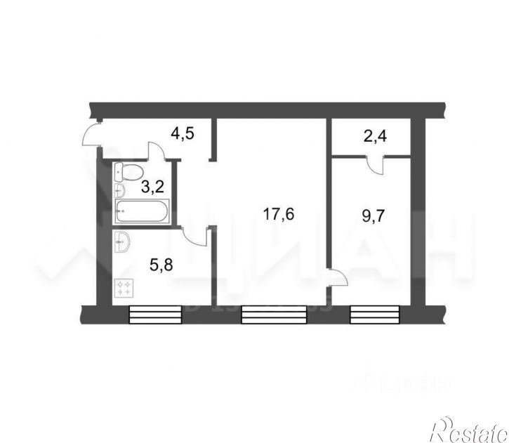 2-комн квартира ул Киевская, 30,  д. 30