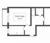 2-комн, 51кв м, этаж 2/6 Иркутский тракт, 126/2