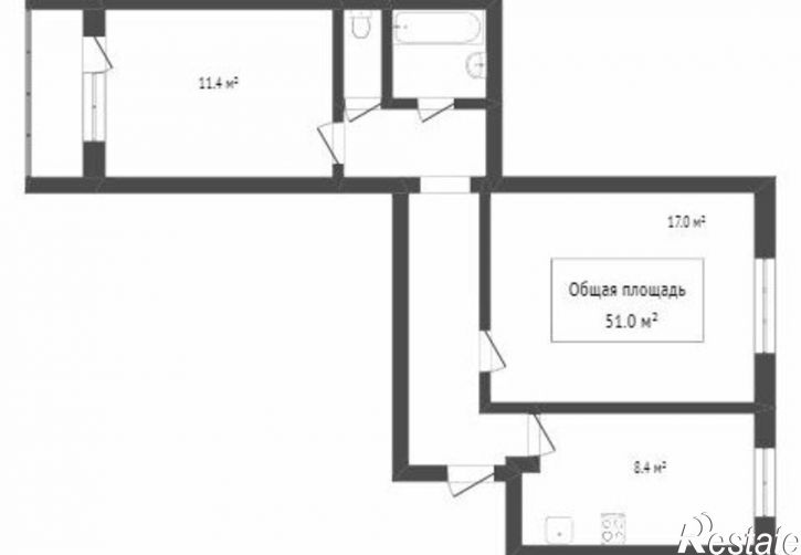 2-комн квартира ул Киевская, 59,  д. 59