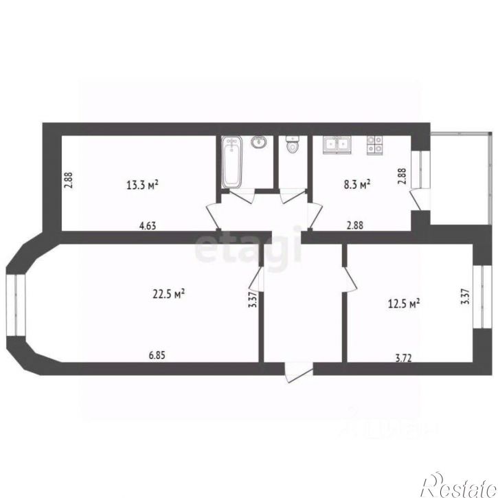 3-комн квартира ул Мусы Джалиля, 31,  д. 31