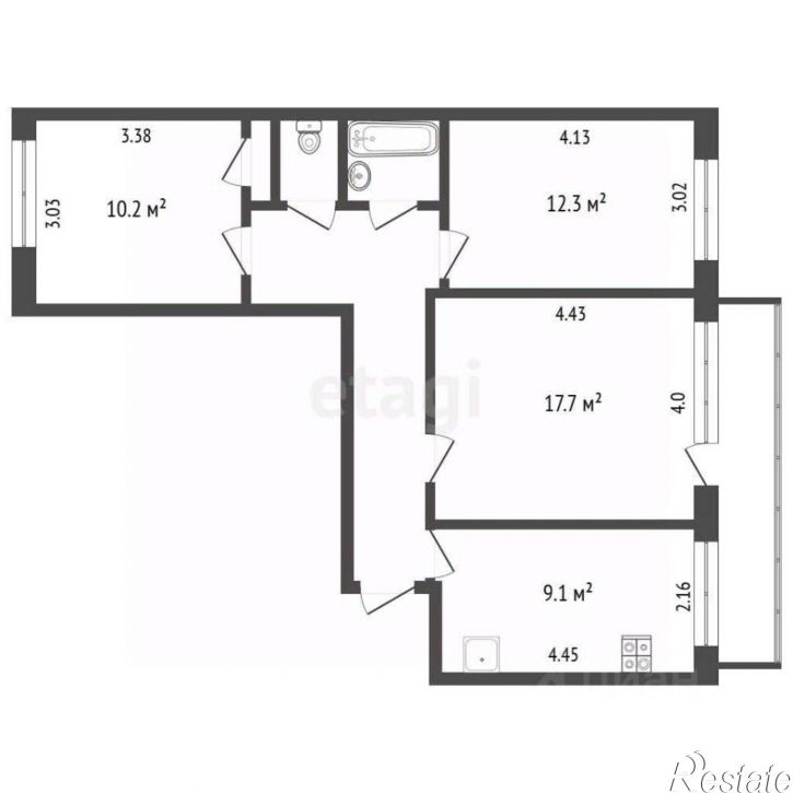 3-комн квартира ул Жуковского, 35,  д. 35