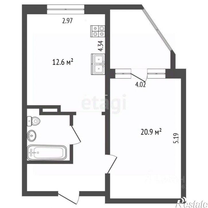 1-комн квартира пр-кт Мира, 13/3,  д. 13/3