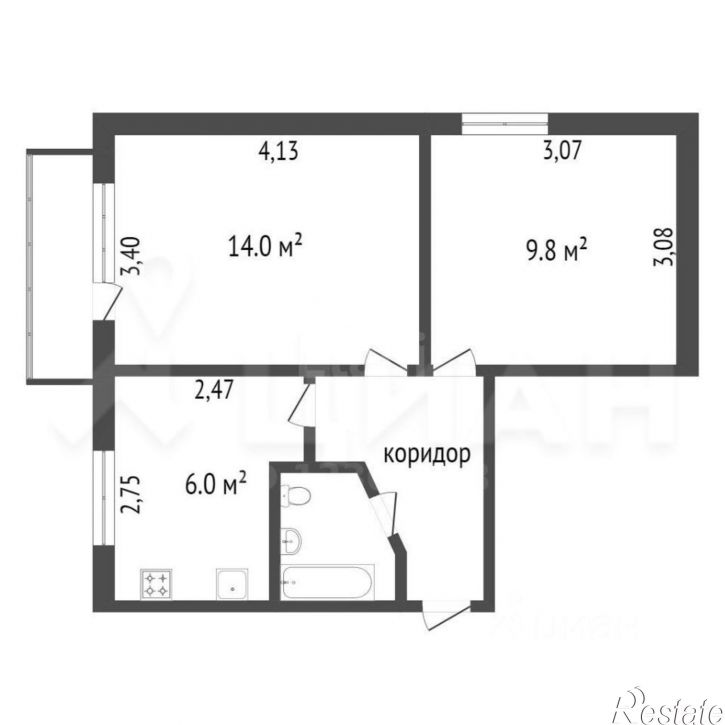 2-комн квартира пр-кт Ленина, 271,  д. 271