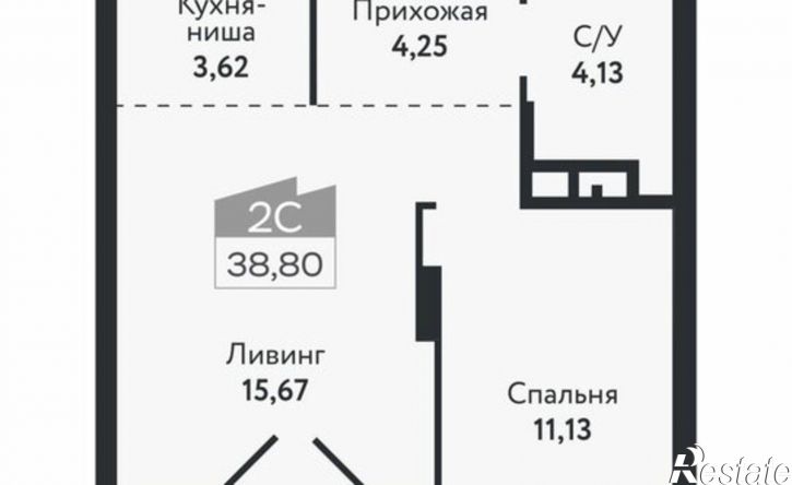 2-комн квартира в новом доме ул Бердская, 14/3,  д. 14/3