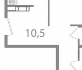 2-комн, 61кв м, этаж 5/10 улица Пришвина, 46