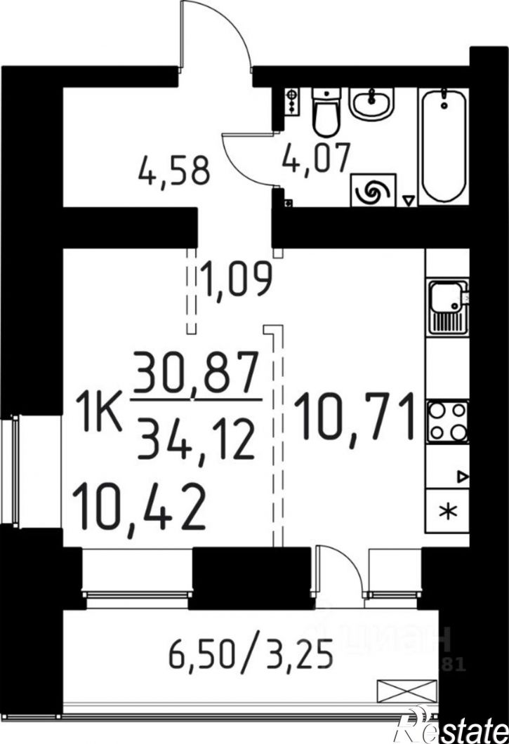 1-комн квартира в новом доме ул Вершинина, 58 1,  д. 58 1,  к. 1