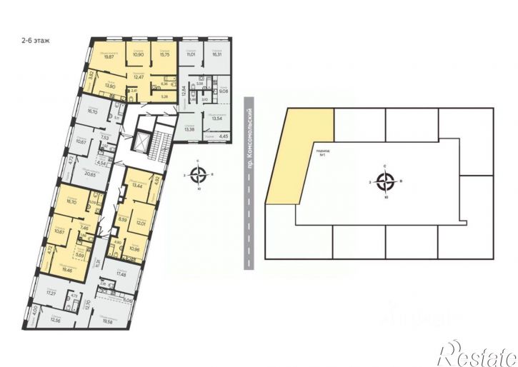 4-комн квартира в новом доме Комсомольский пр-кт, 48 1,  д. 48 1,  к. 1
