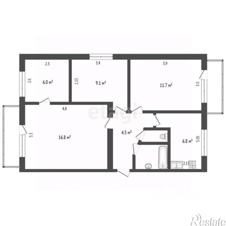 4-комн квартира ул Мичурина, 53/3,  д. 53/3