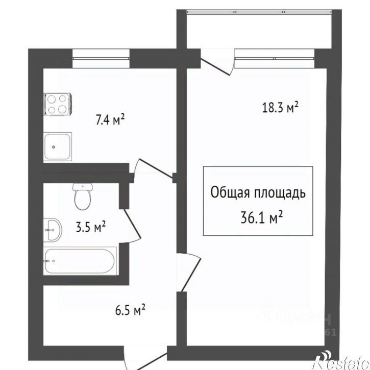 1-комн квартира ул Алтайская, 126,  д. 126