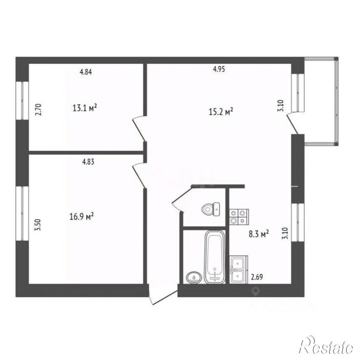 3-комн квартира ул Лебедева, 111,  д. 111