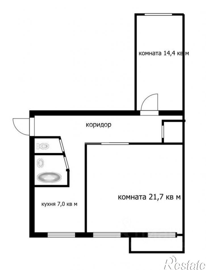 2-комн квартира ул Украинская, 19,  д. 19