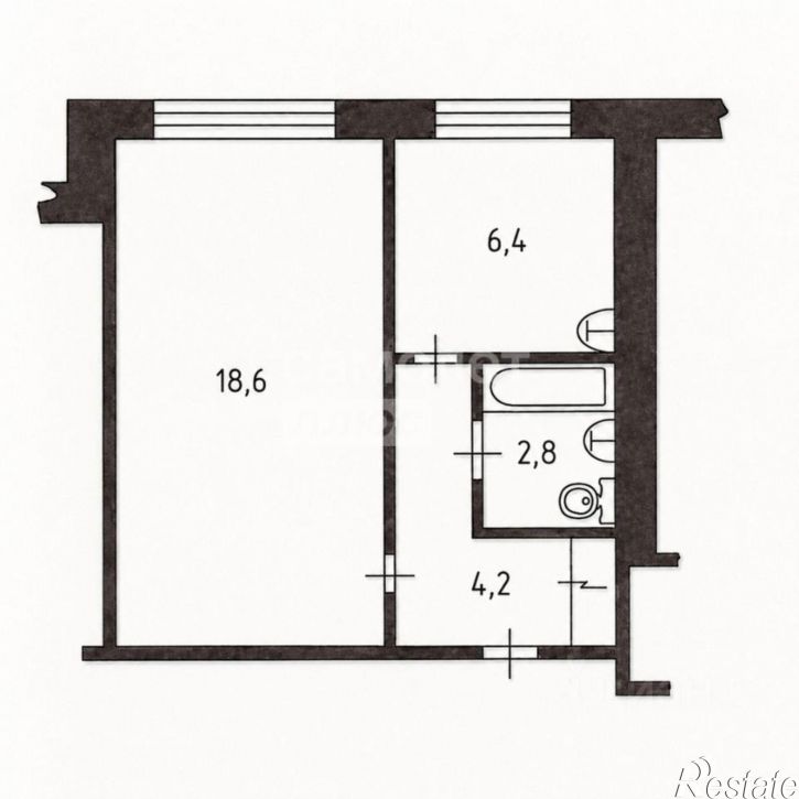 1-комн квартира ул Усова, 37 1,  д. 37 1,  к. 1