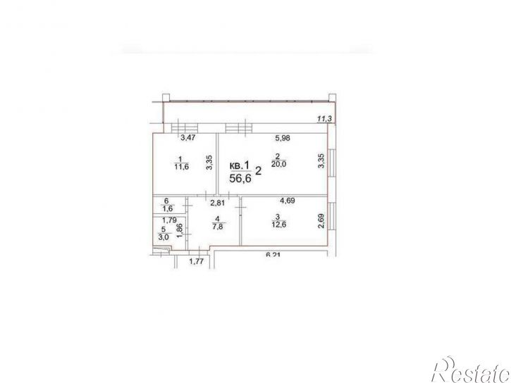 2-комн квартира Московский тракт, д.107в
